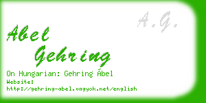 abel gehring business card